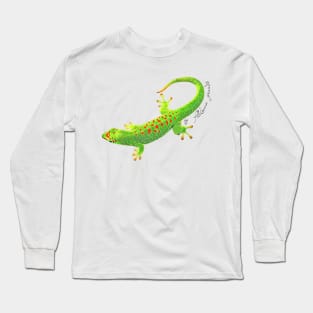 Giant day gecko with scientific name Long Sleeve T-Shirt